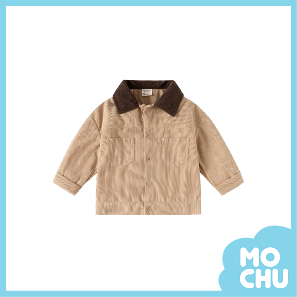 簡約燈芯絨翻領外套