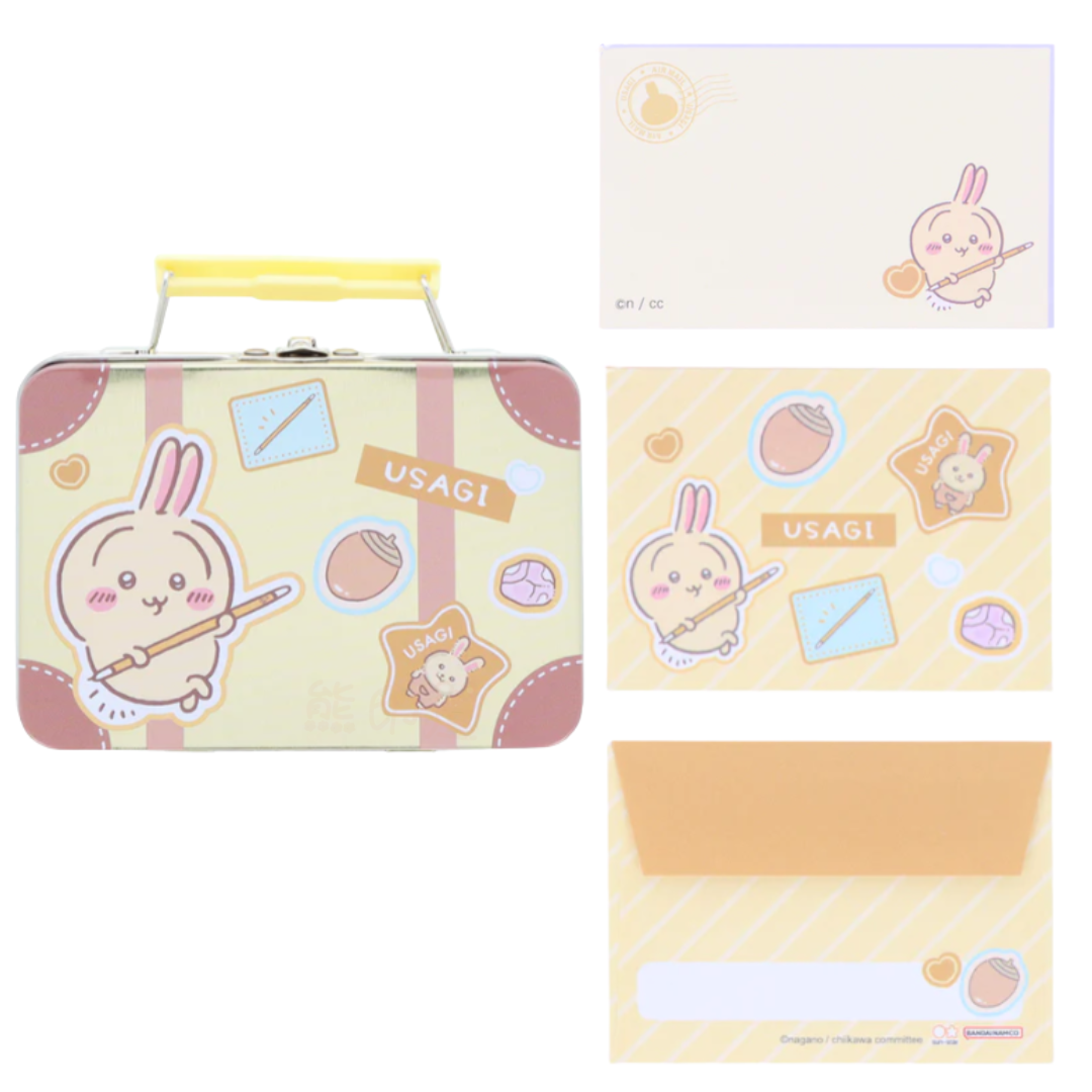 Chiikawa兔子迷你信紙鐵盒套裝