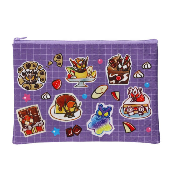 237142 Pbandai 預訂2025/11月 仮面ライダーガヴ　お菓子　デフォルメ　フラットポーチ（総柄）