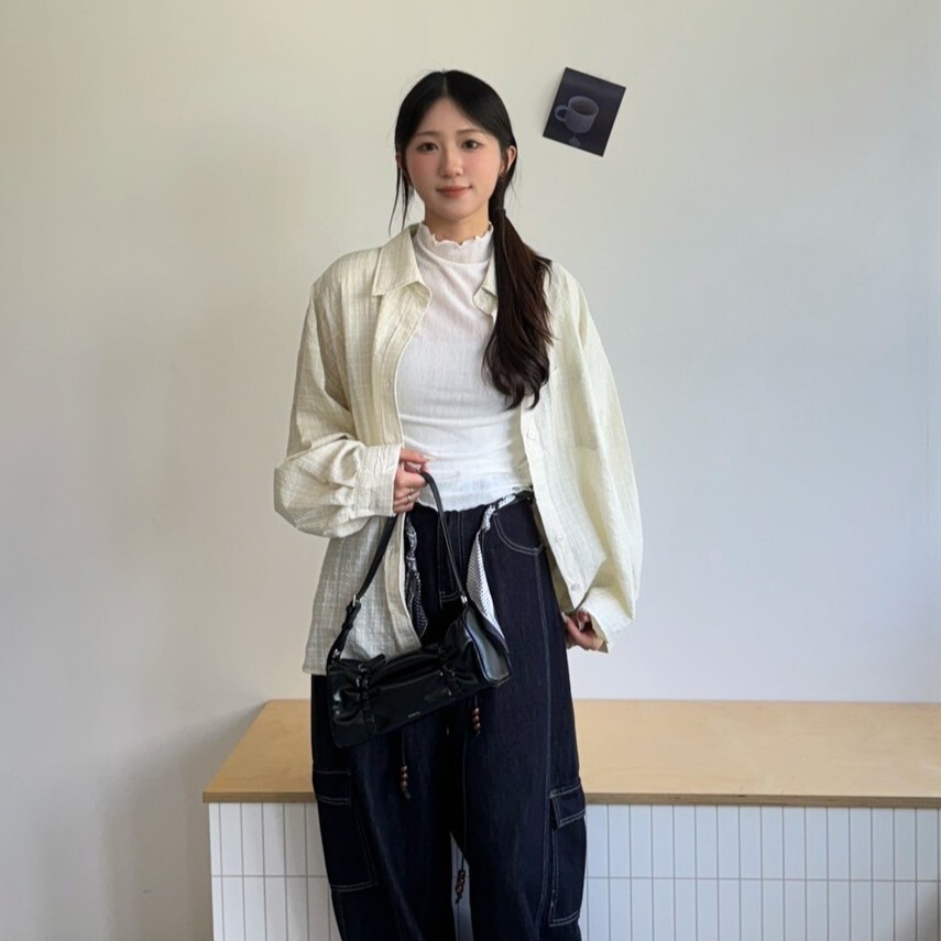 自訂款!格紋控請留步 小鐵牌格紋長袖襯衫