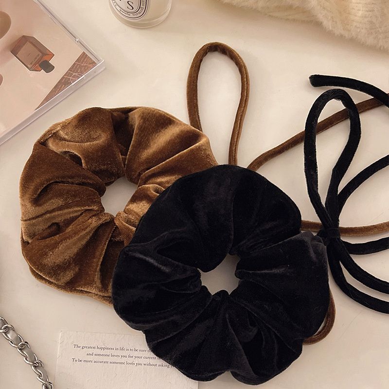 [2 FOR RM10] French Velvet Bow Ribbon Scrunchies