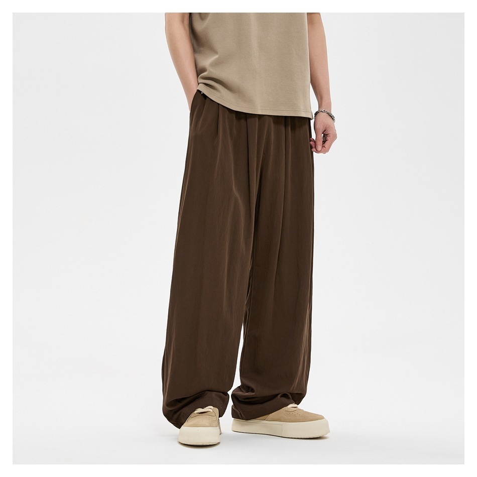 9M29 慵懶垂墜感打摺休閒長褲 五色