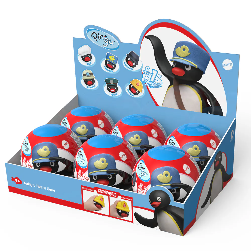 Pingu企鵝家族-驚喜紓壓捏捏大頭公仔(隨機出貨)