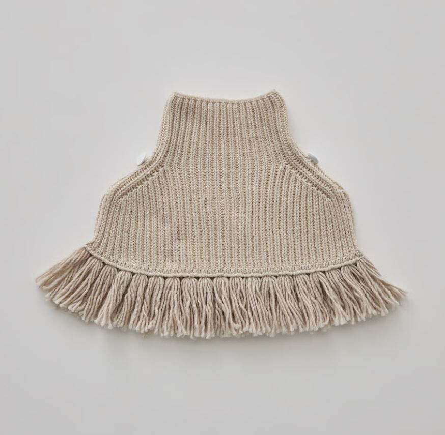 ELFINFOLK 羊毛針織高領斗蓬 Rib knit Knight cape Ⅱ ivory