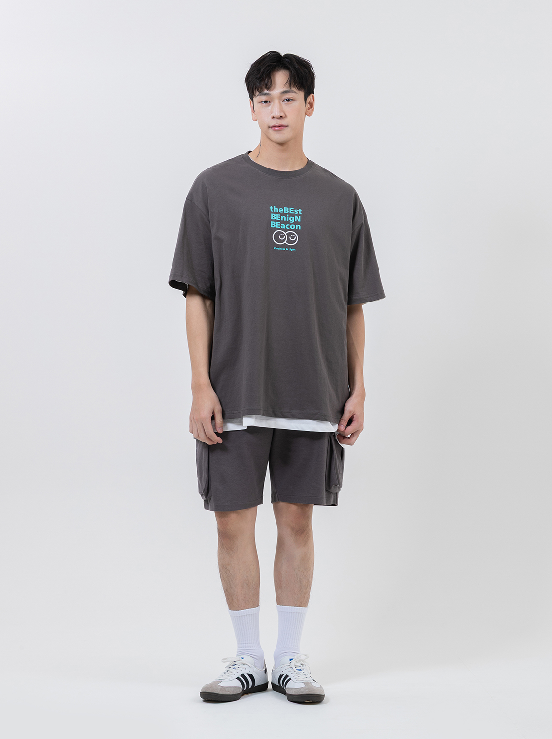 【期間限定】MORE COLOR  空氣棉吸濕速乾口袋造型寬鬆短褲