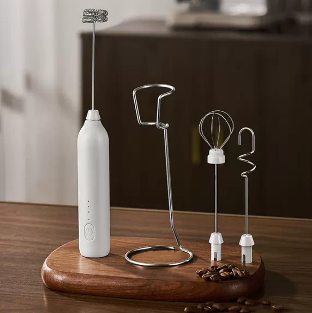 手持充電式電動奶泡器套組