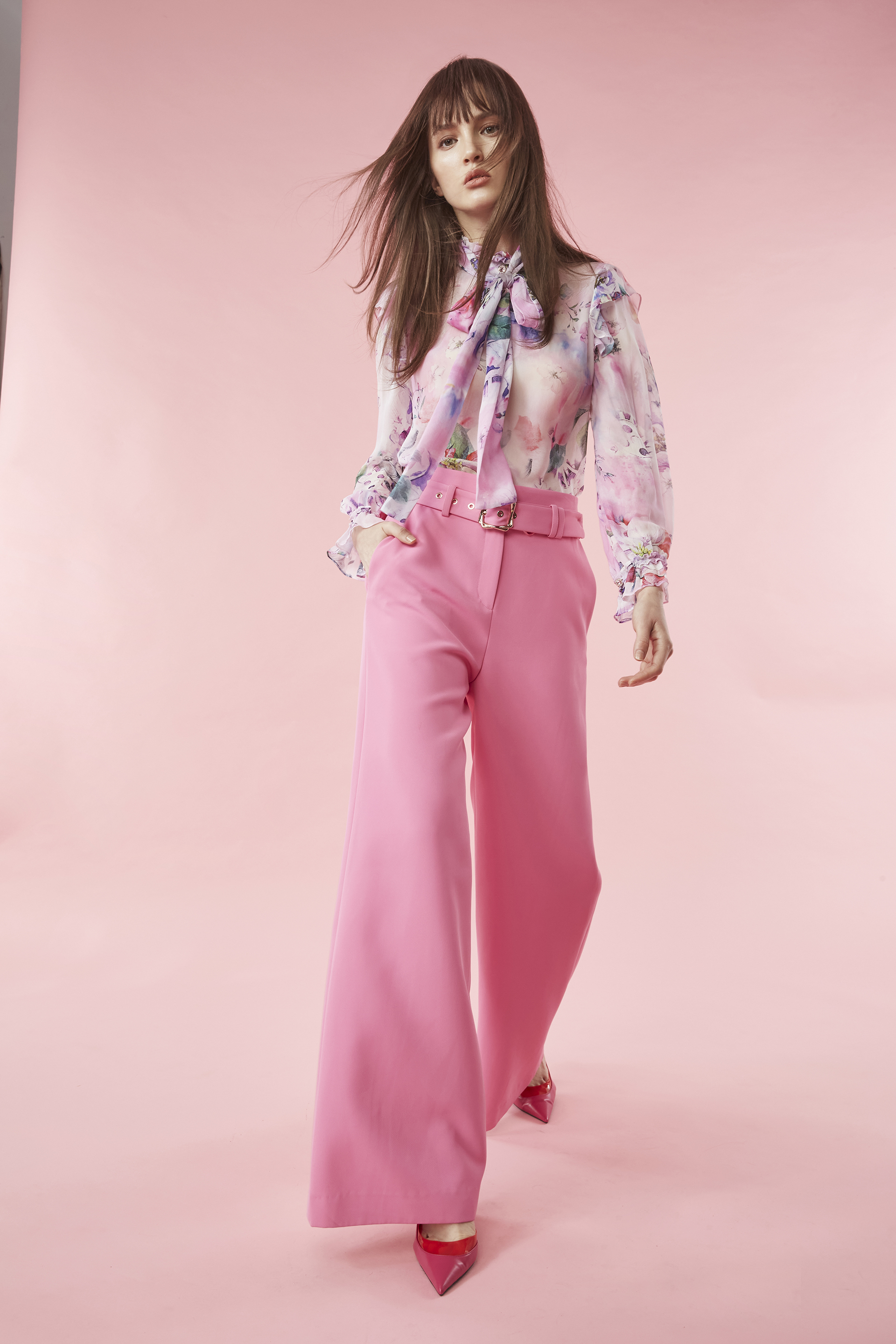 BB1AA011B1 法式莊園斜紋正裝大甩褲 (附布腰帶)