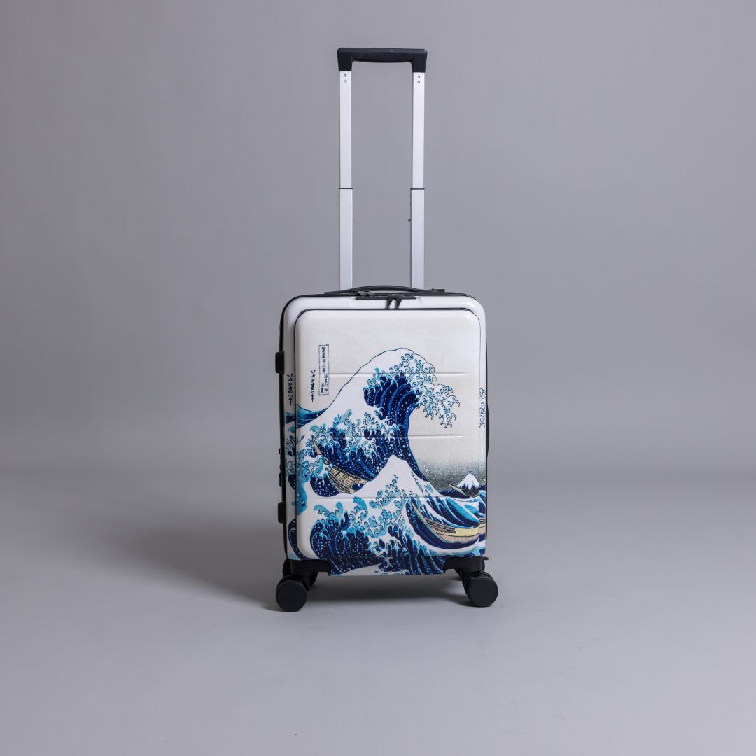 浮世繪20吋行李箱｜葛飾北齋《神奈川沖浪裏》