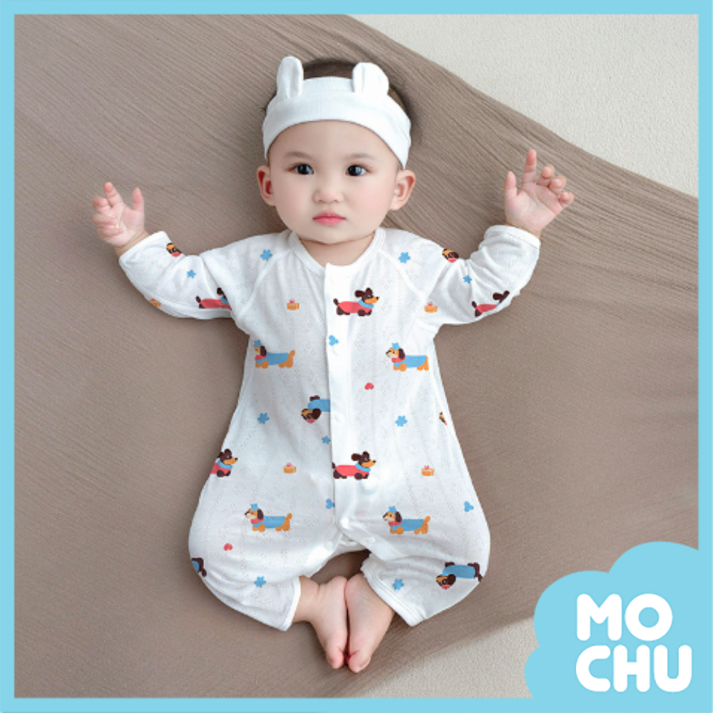 竹纖維春夏長袖連身衣-小臘腸