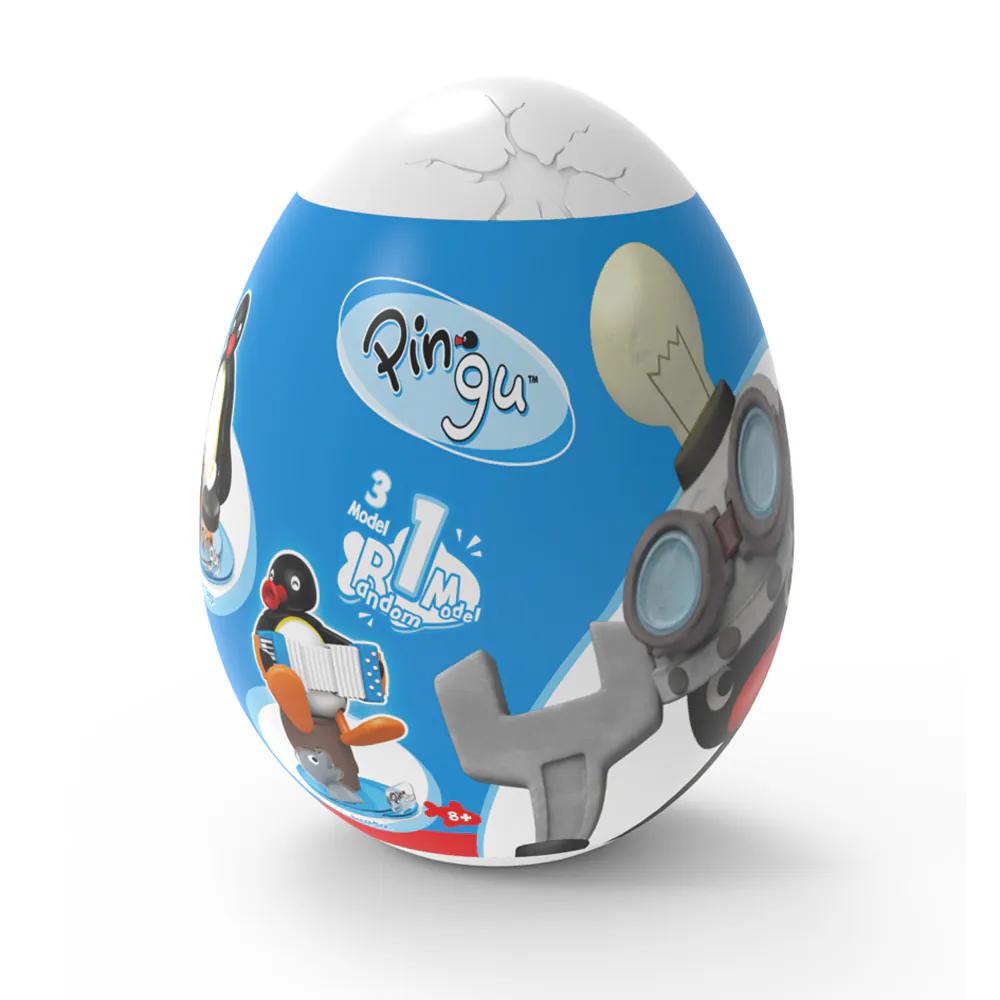 Pingu企鵝家族-驚喜悠閒度日發條公仔 隨機一顆 (隨機出貨)