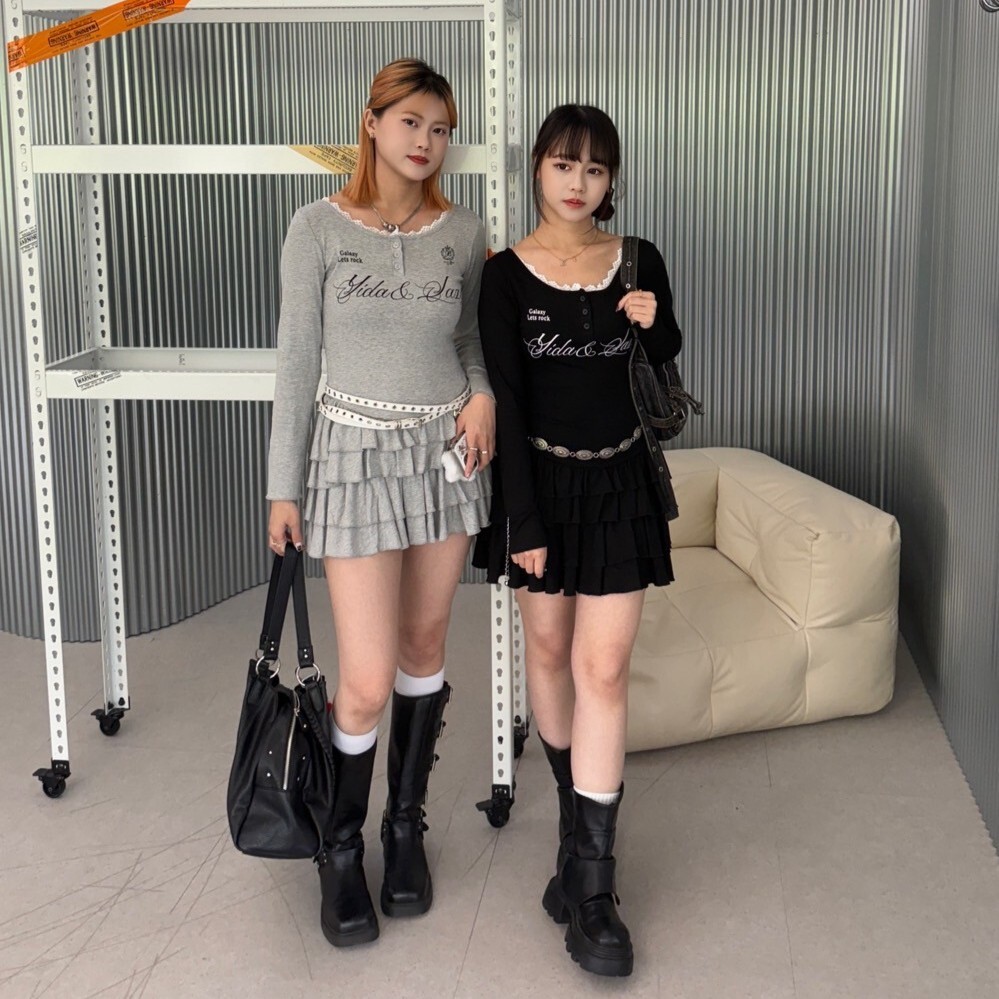 甜度自由發揮 棉質滾邊蛋糕短洋