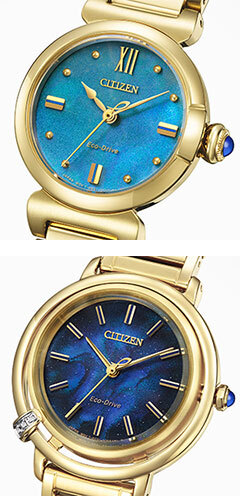 Citizen 星辰 L系列 Aqua Limited EM1099-57L 海洋藍金色光動能女裝錶 , EM1133-85L 藍金不鏽鋼光動能女裝錶 限定款
