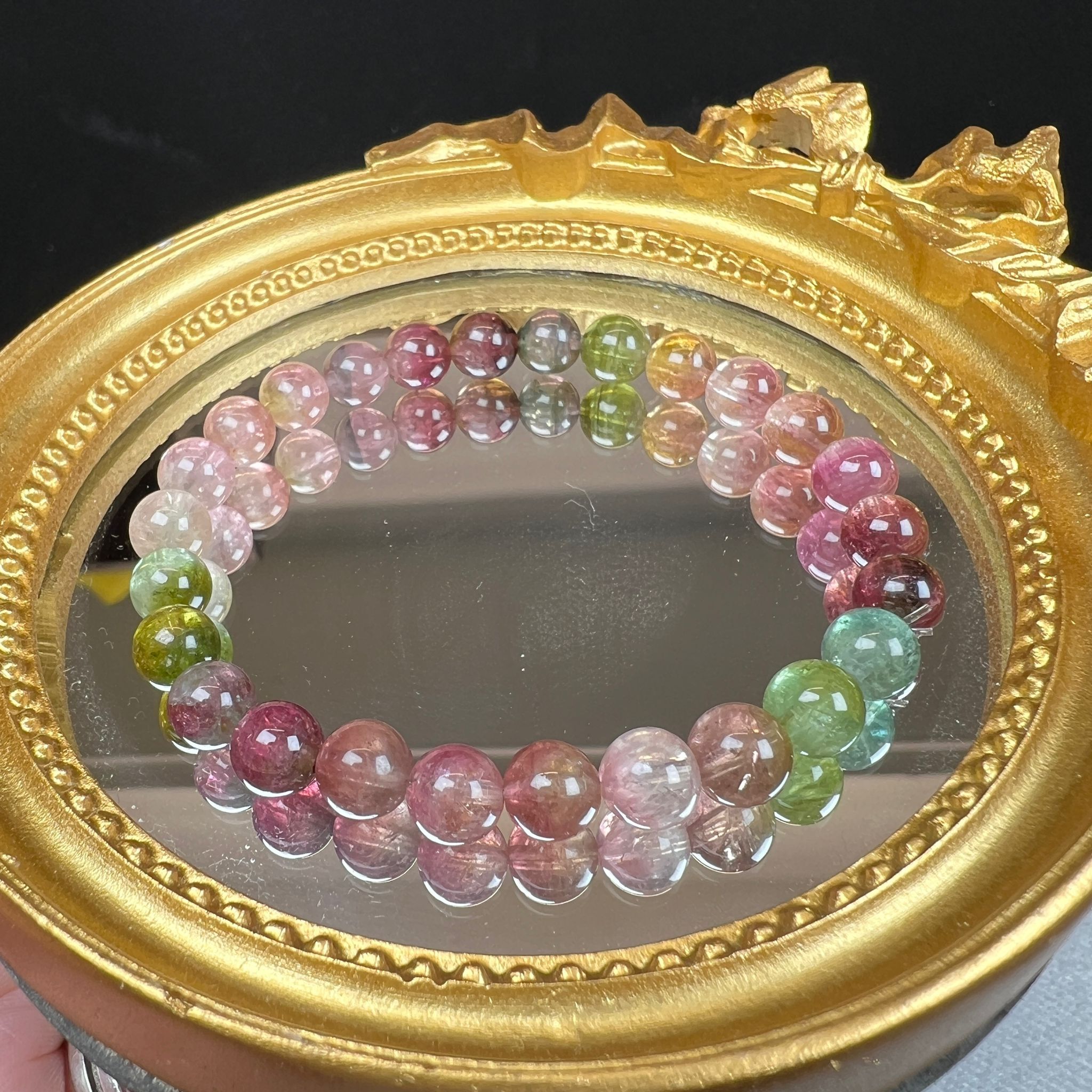 西瓜碧璽手串 7mm+/-