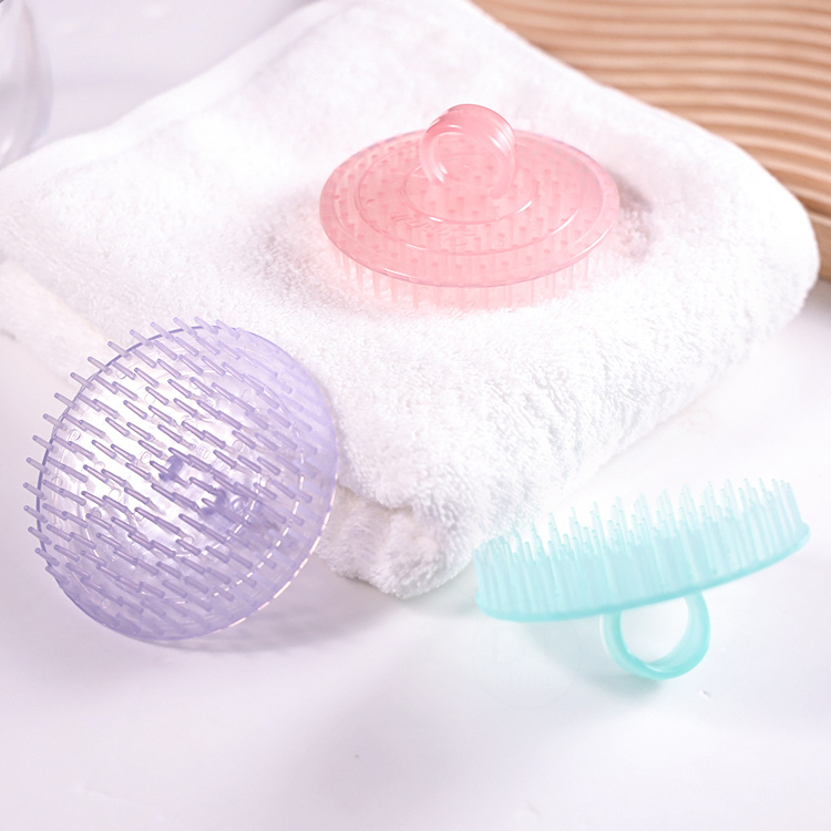 粉嫩色洗頭按摩刷 台灣製造【AJ020】