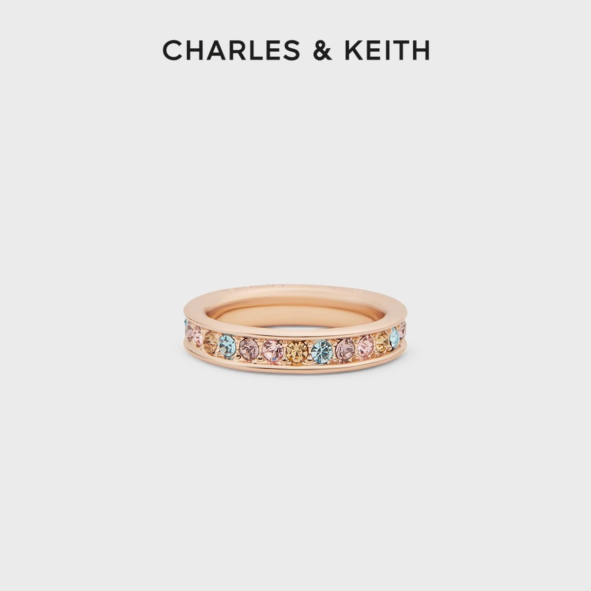 CHARLES & KEITH 小ck 水鑽戒指