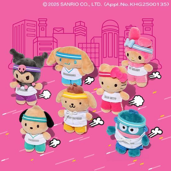 🇰🇷 OLIVE YOUNG X SANRIO 三麗鷗家族 CUTIE RUN系列 曬黑 運動 吊飾 鑰匙圈 / 預購