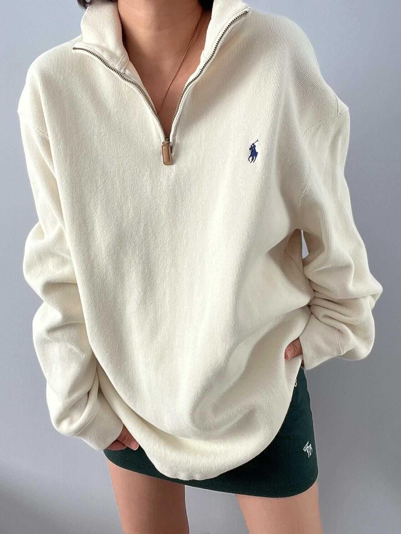 RL POLO立領拉鏈長袖衫