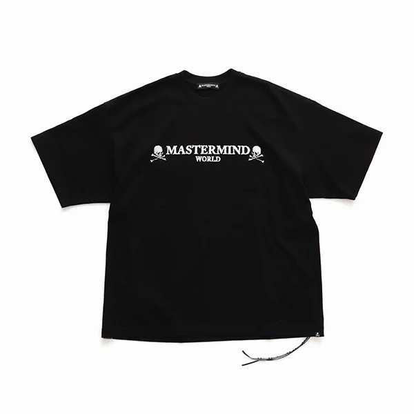 MASTERMIND WORLD MW O.HAND WRITTEN LOGO SS TEE MMW OVERSIZE FIT 正體字 素描骷髏 黑色-MW25S15-TS046