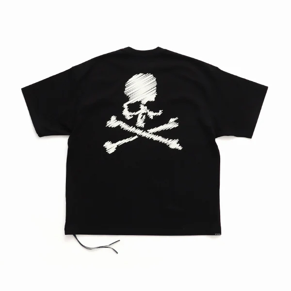 MASTERMIND WORLD MW O.HAND WRITTEN LOGO SS TEE MMW OVERSIZE FIT 正體字 素描骷髏 黑色-MW25S15-TS046