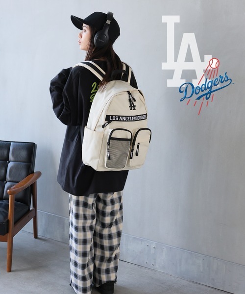 【預購】J0916901 MLB 雙口袋背包 LA-MBBK179