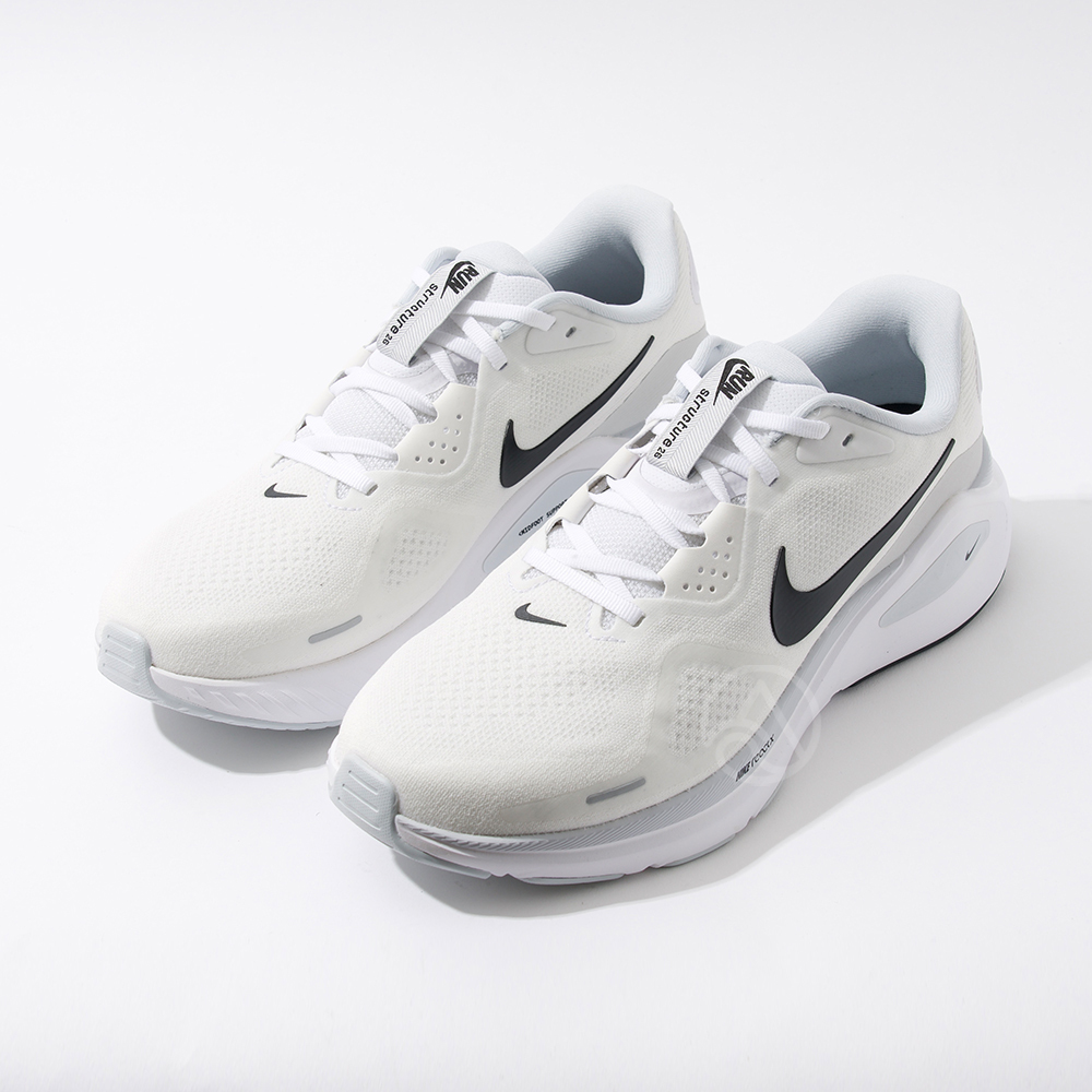 Nike Structure 26 男鞋 白黑色 緩震 透氣 運動 休閒 包覆 慢跑鞋 HJ1102-100