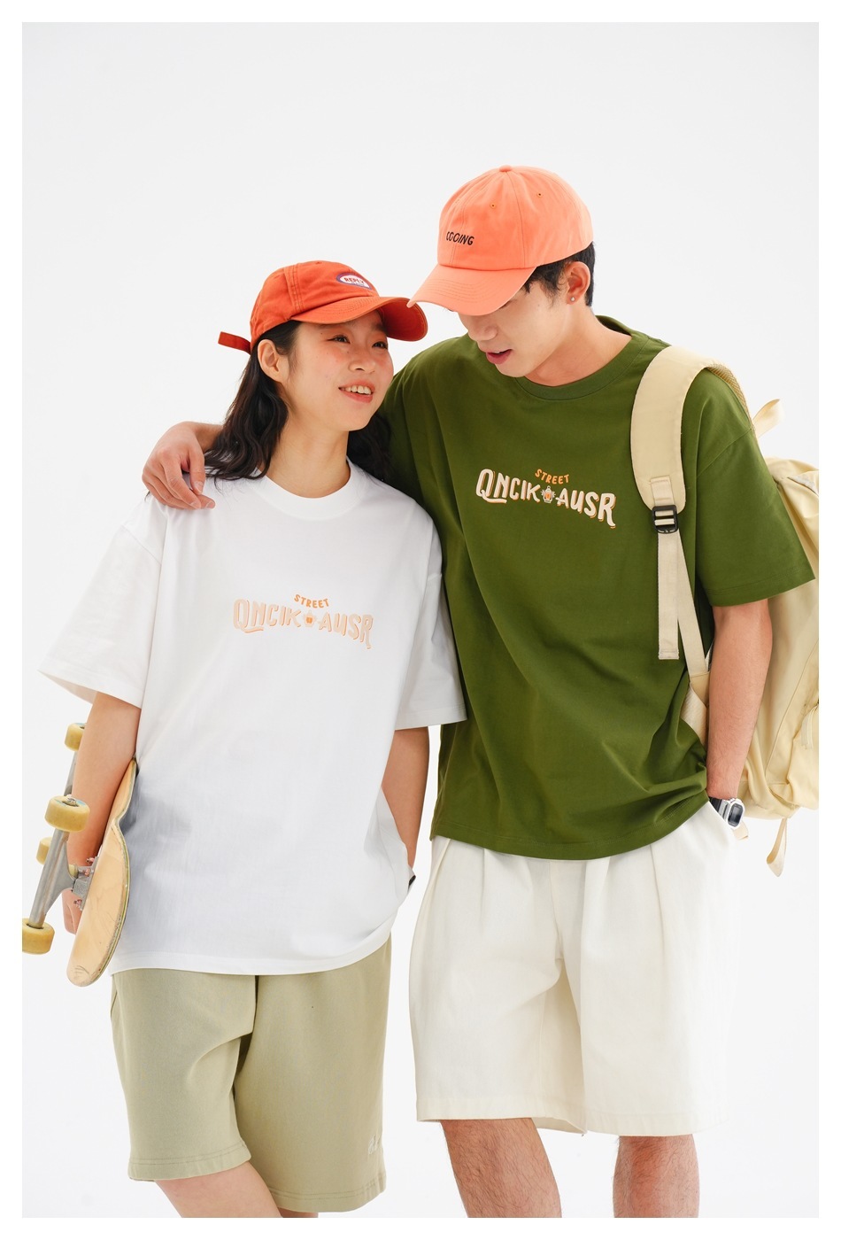 9M05 清新撞色字母短棉TEE 三色