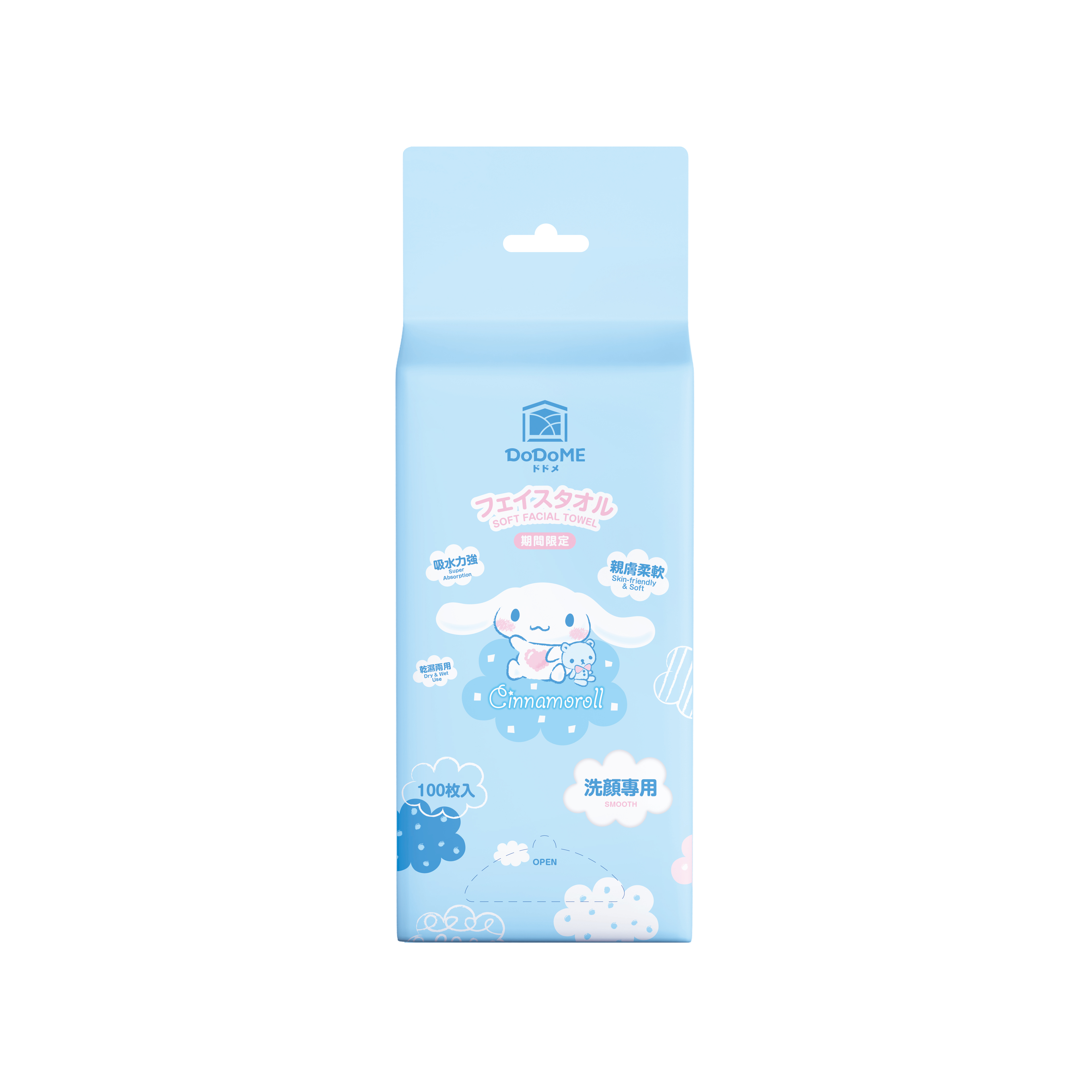 DoDoME 懸掛式潔面巾100片 -Cinnamoroll