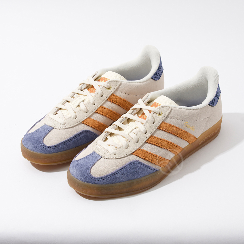 Adidas Gazelle Indoor 男鞋 女鞋 米藍白色 德訓鞋 三葉草 滑板 復古 低筒 休閒鞋 JQ0956