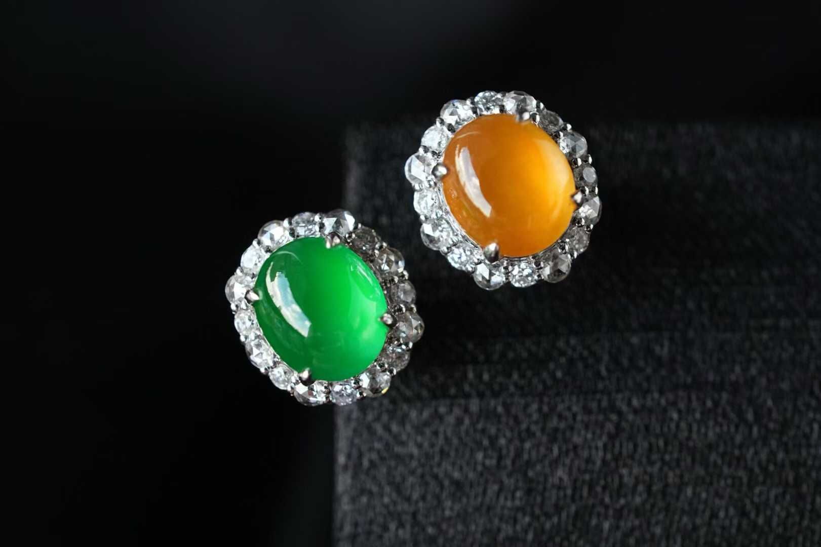 96819 翡翠戒指一對