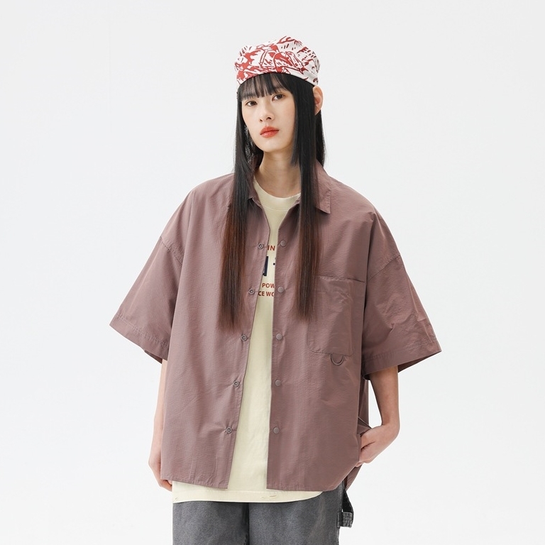 9M18 基礎款單口袋工裝短袖襯衫 十色