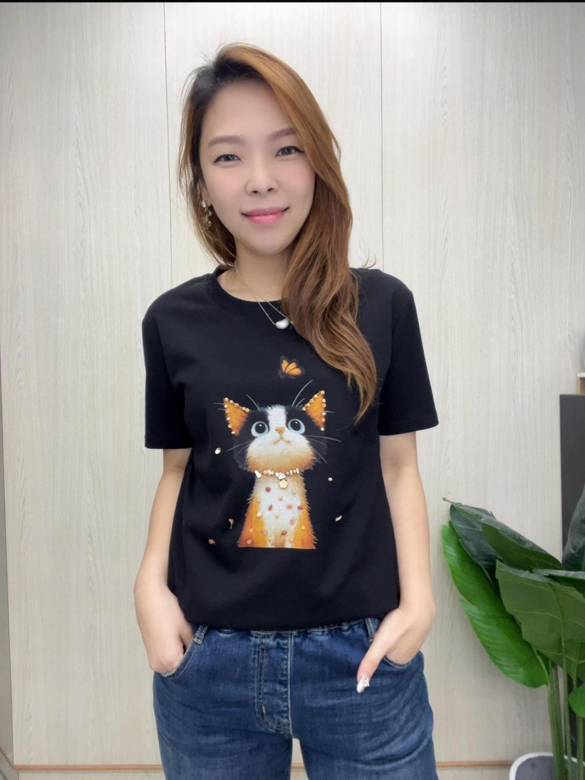 韓國高質貓圖案top ～108D