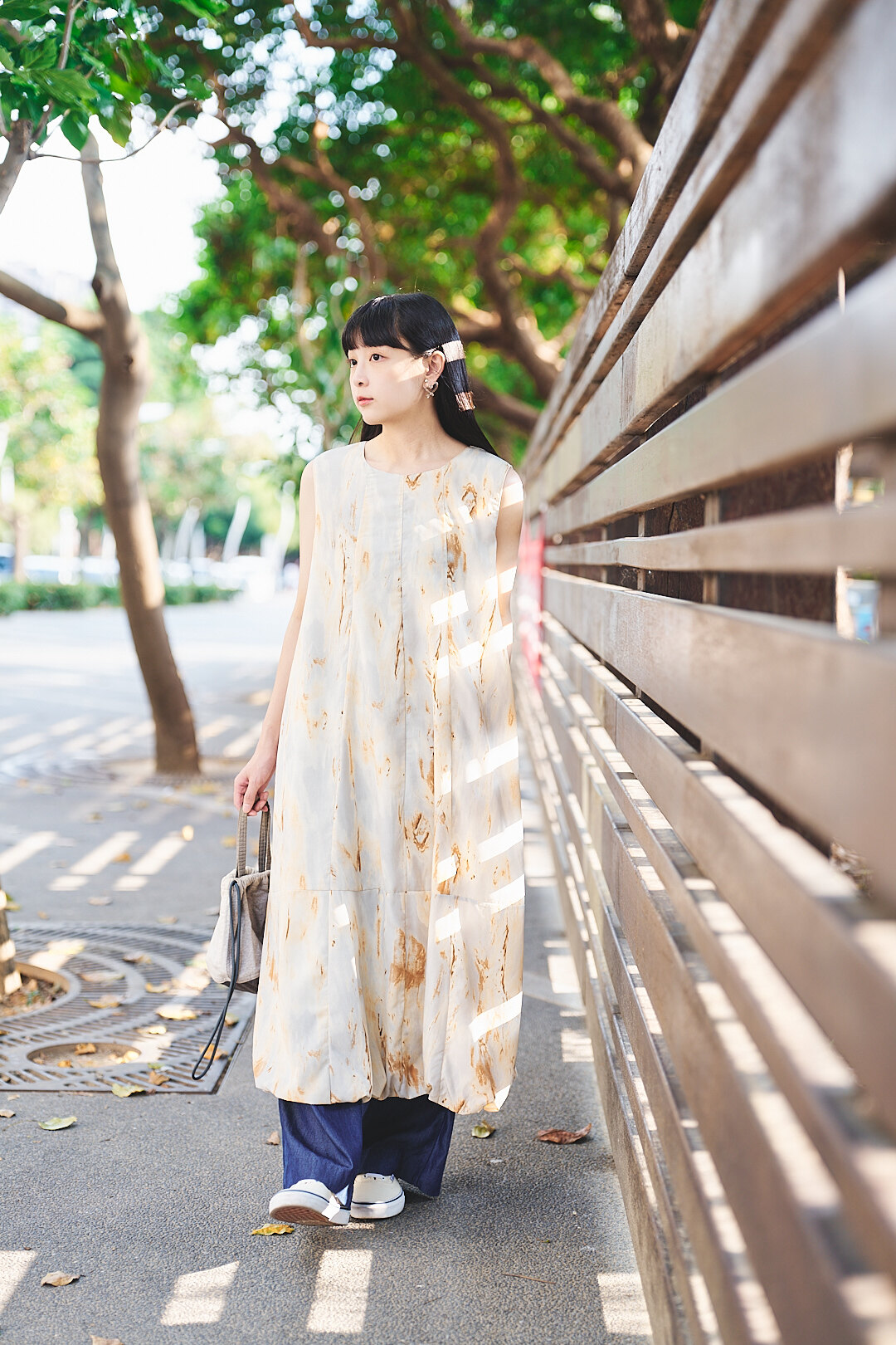 (限量)漂浮夢境！油畫氣球連衣裙(兩色-淺灰)