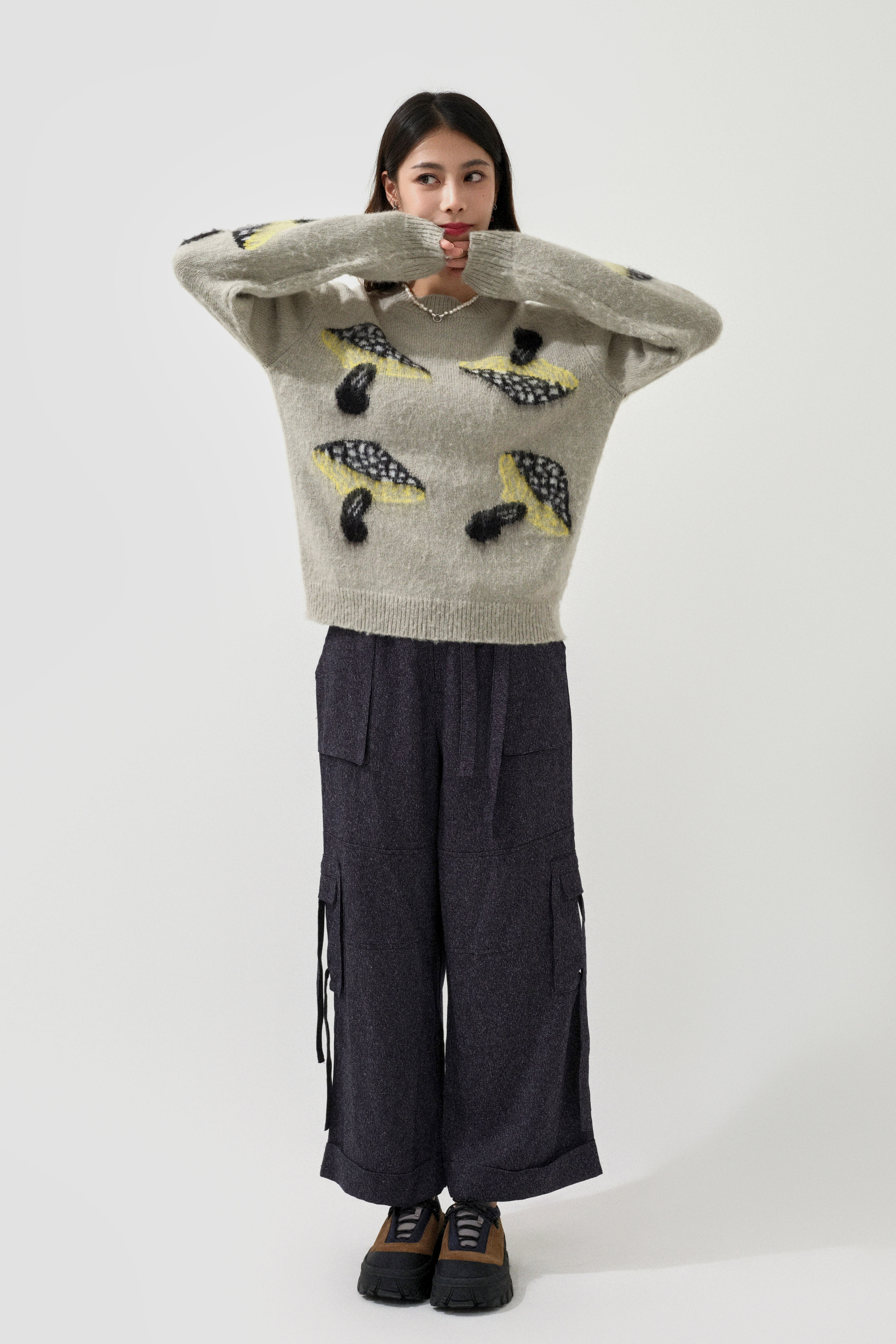 磨菇織花morhair冷衫（現貨款式）