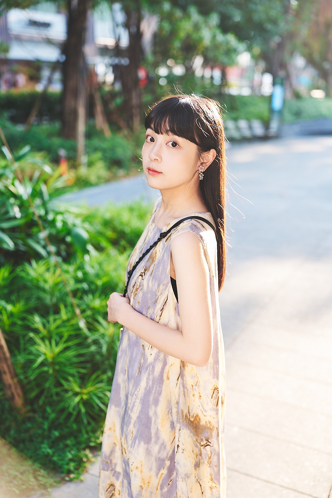 (限量)漂浮夢境！油畫氣球連衣裙(兩色-紫)