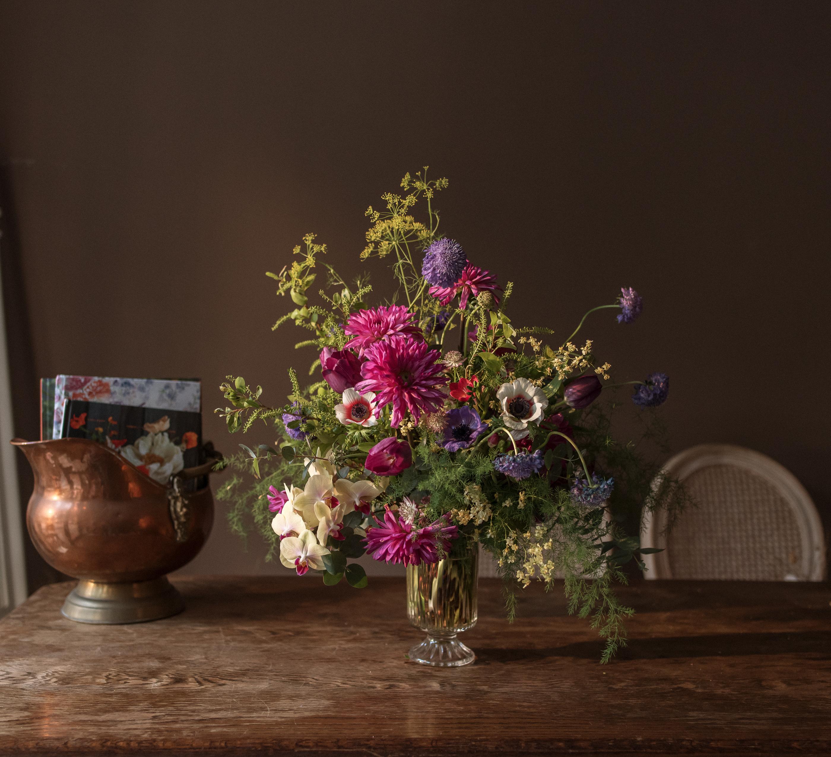 優雅紫羅蘭 | 桌花