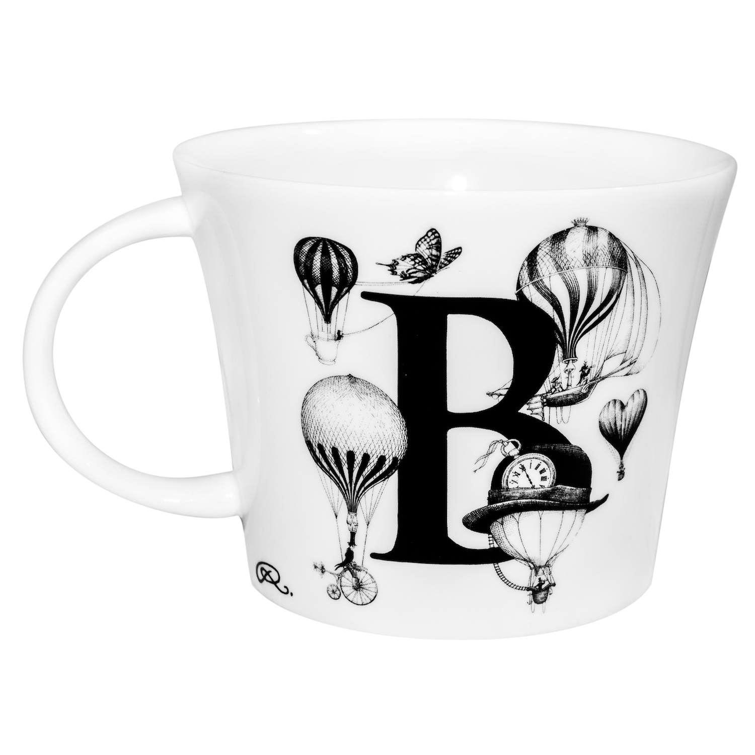 熱氣球數字B咖啡杯