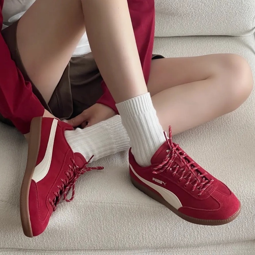 PUMA 9-T SUEDE 紅絲絨 復古紅 焦糖底 德訓鞋 男女鞋 406756-04 / 預購