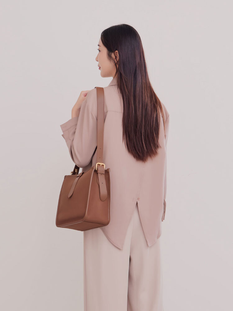 OH！HER best四季絲滑後開衩襯衫