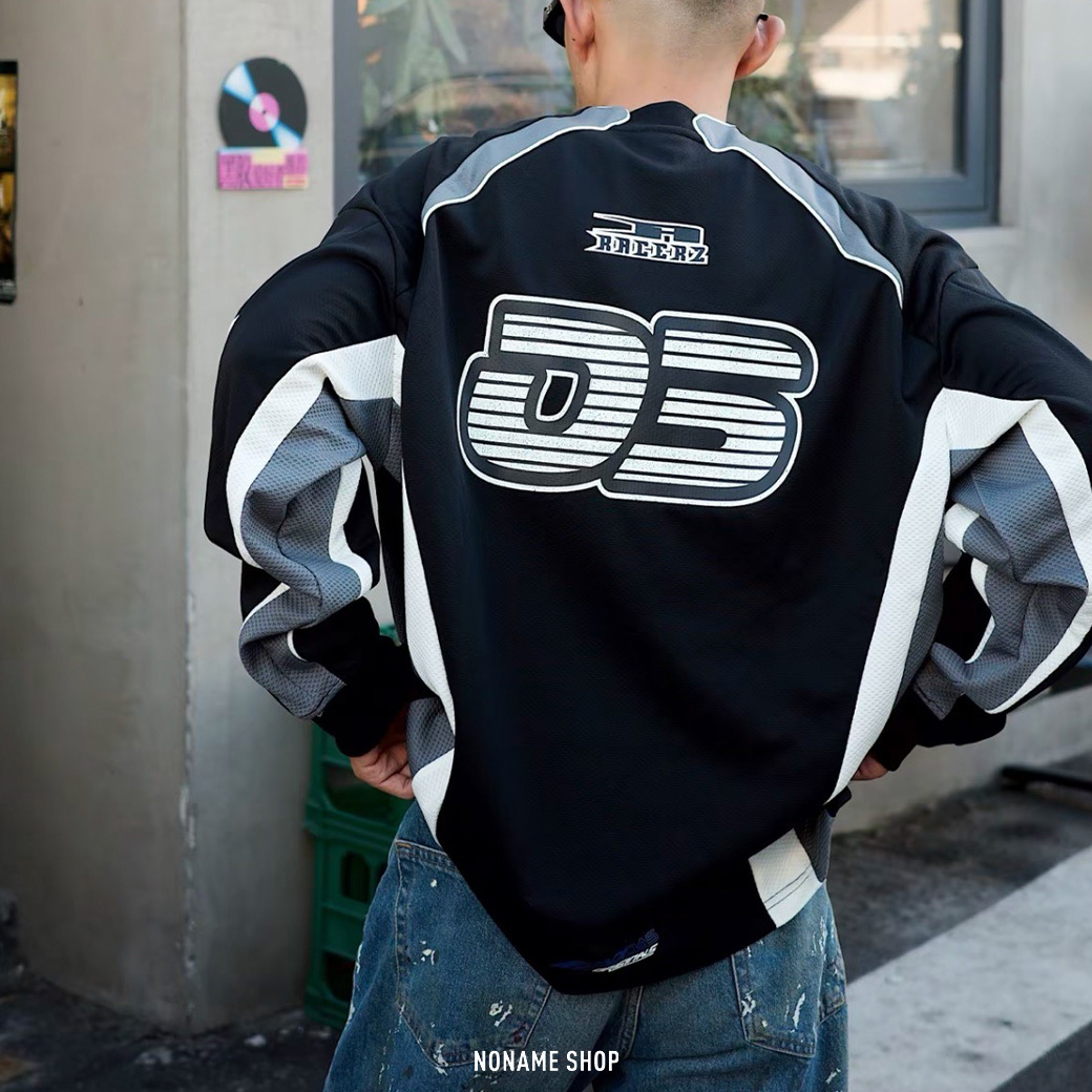 ADIDAS Originals MOTO 美式街頭 賽車風 寬鬆 刺繡 大學T 兩色 (男款)