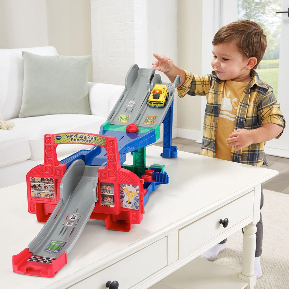 Vtech 聲光城市嘟嘟車-4合1賽車場軌道組