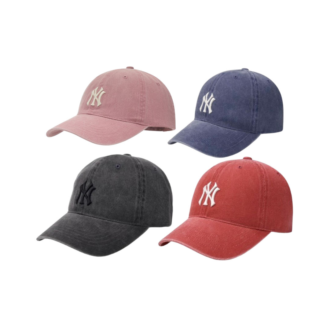 【代購】MLB 紐約洋基隊 25FW 經典復古美式水洗 透氣遮陽防曬 可調式棒球帽 男女同款 3ACPVV14N-50