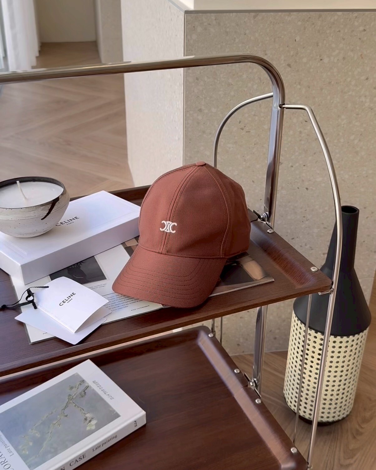 CELINE｜凱旋門棒球帽 玫瑰金