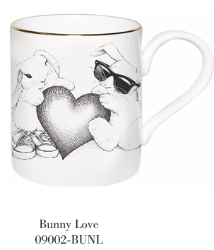 抱著愛心的兔子馬克杯
