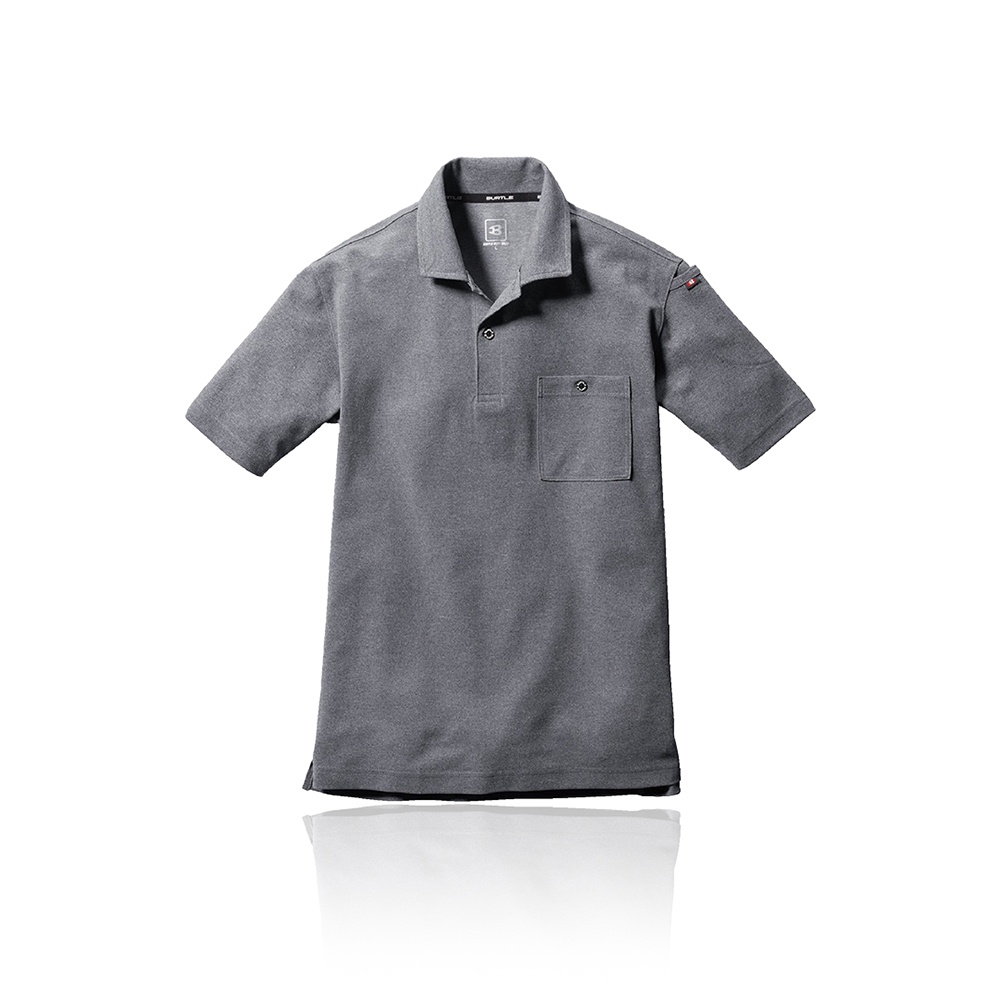 BURTLE 667-52 工作Polo襯衫短袖 灰色