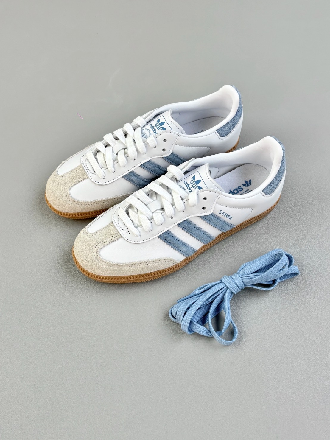 ADIDAS SAMBA 麂皮 寶寶藍