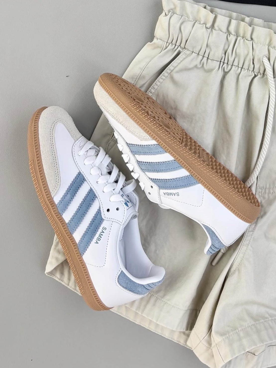 ADIDAS SAMBA 麂皮 寶寶藍