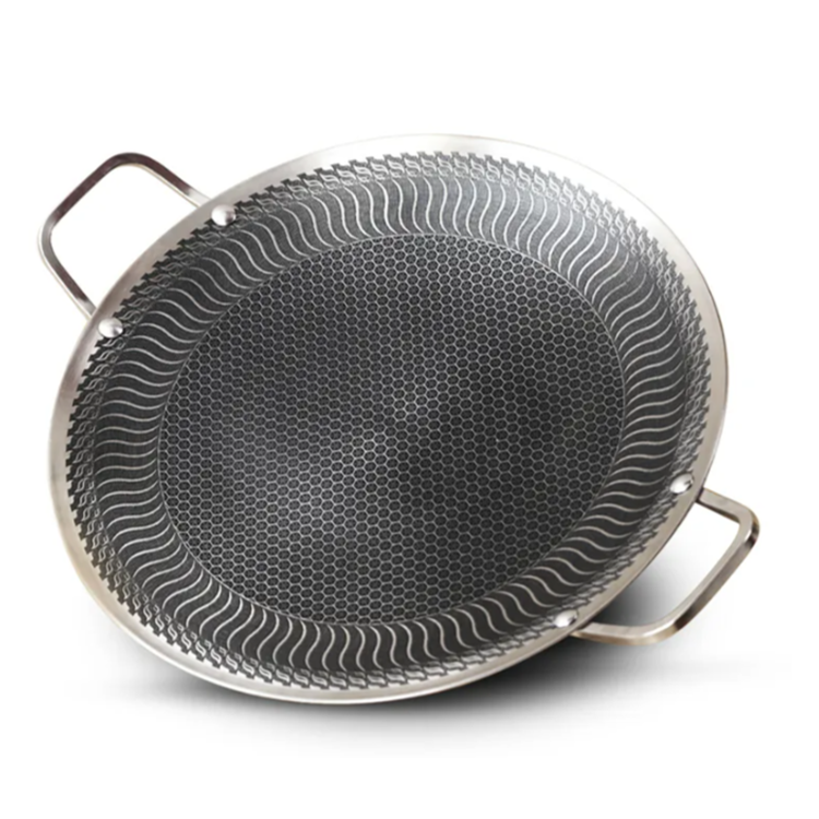 Dashiang 日式三層不繡鋼多功能雙耳烤盤38cm(WK-0003)