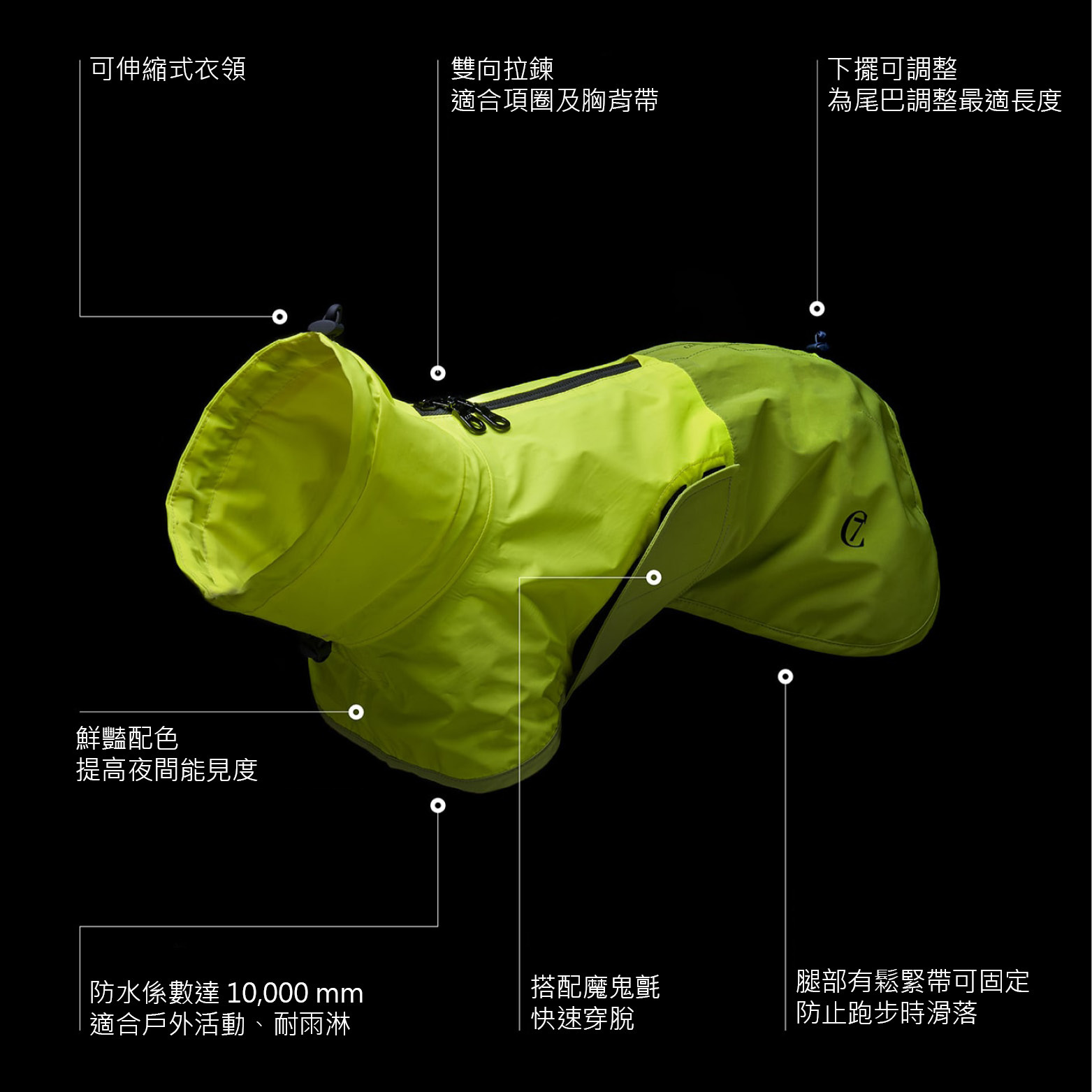 CLOUD7 - 雨衣 AKTIV - 螢光粉紅