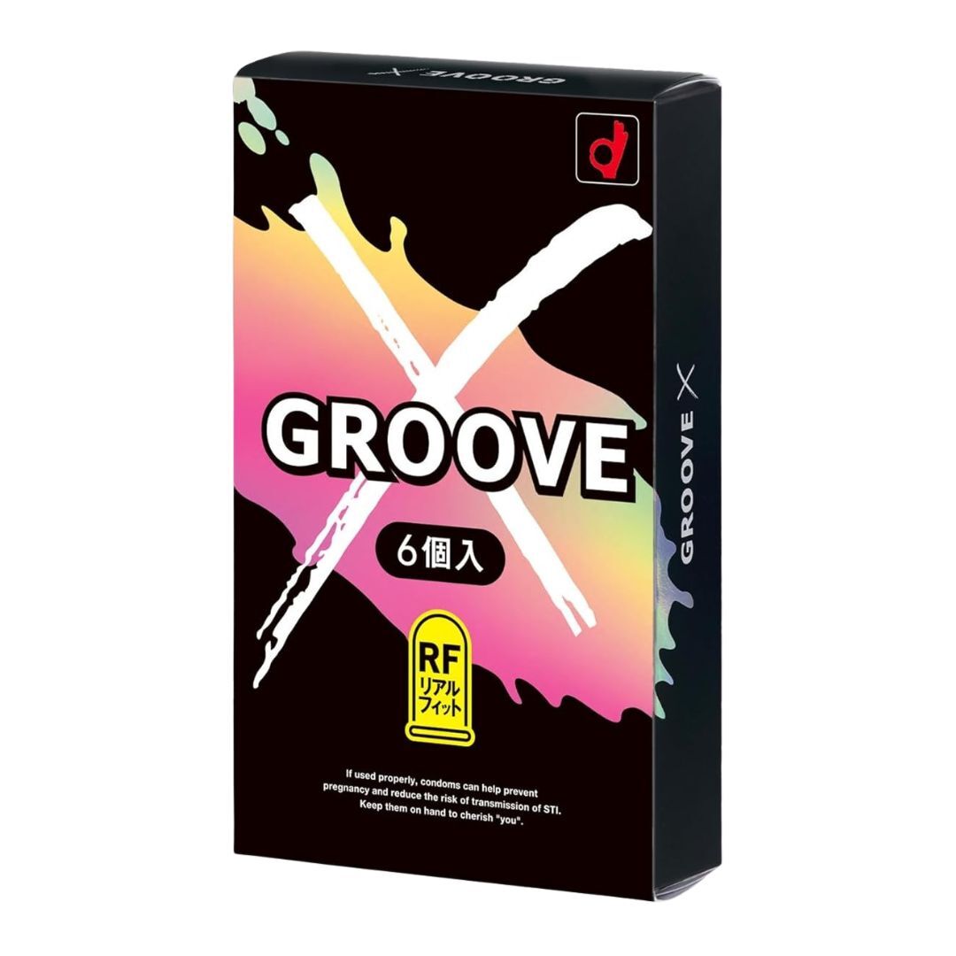 日版岡本 Groove X 雙重潤滑緊貼型 乳膠安全套（6片裝）三盒裝