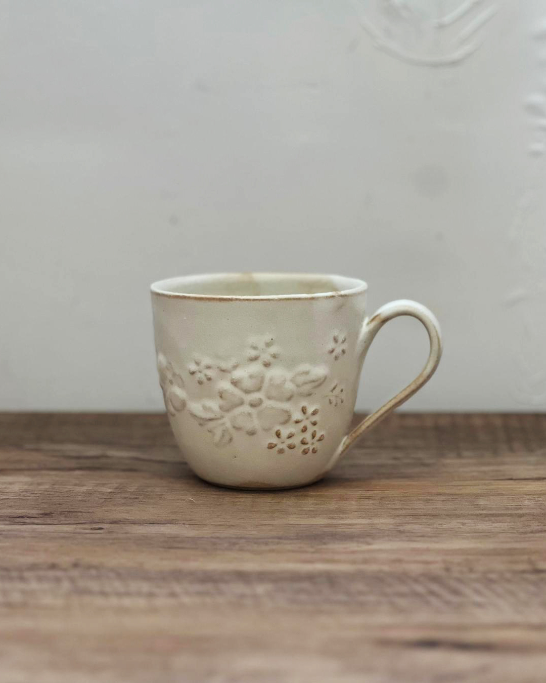 益子燒 kinari 花柄水杯｜職人 若林健吾